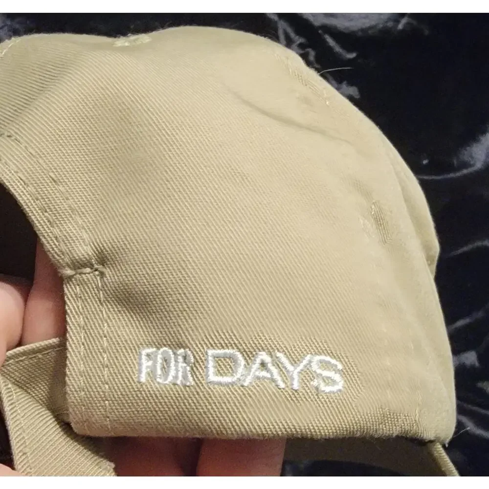For Better Days Embroidered Graphic Beige Adjustable Baseball Hat One Size USA - Picture 6 of 6